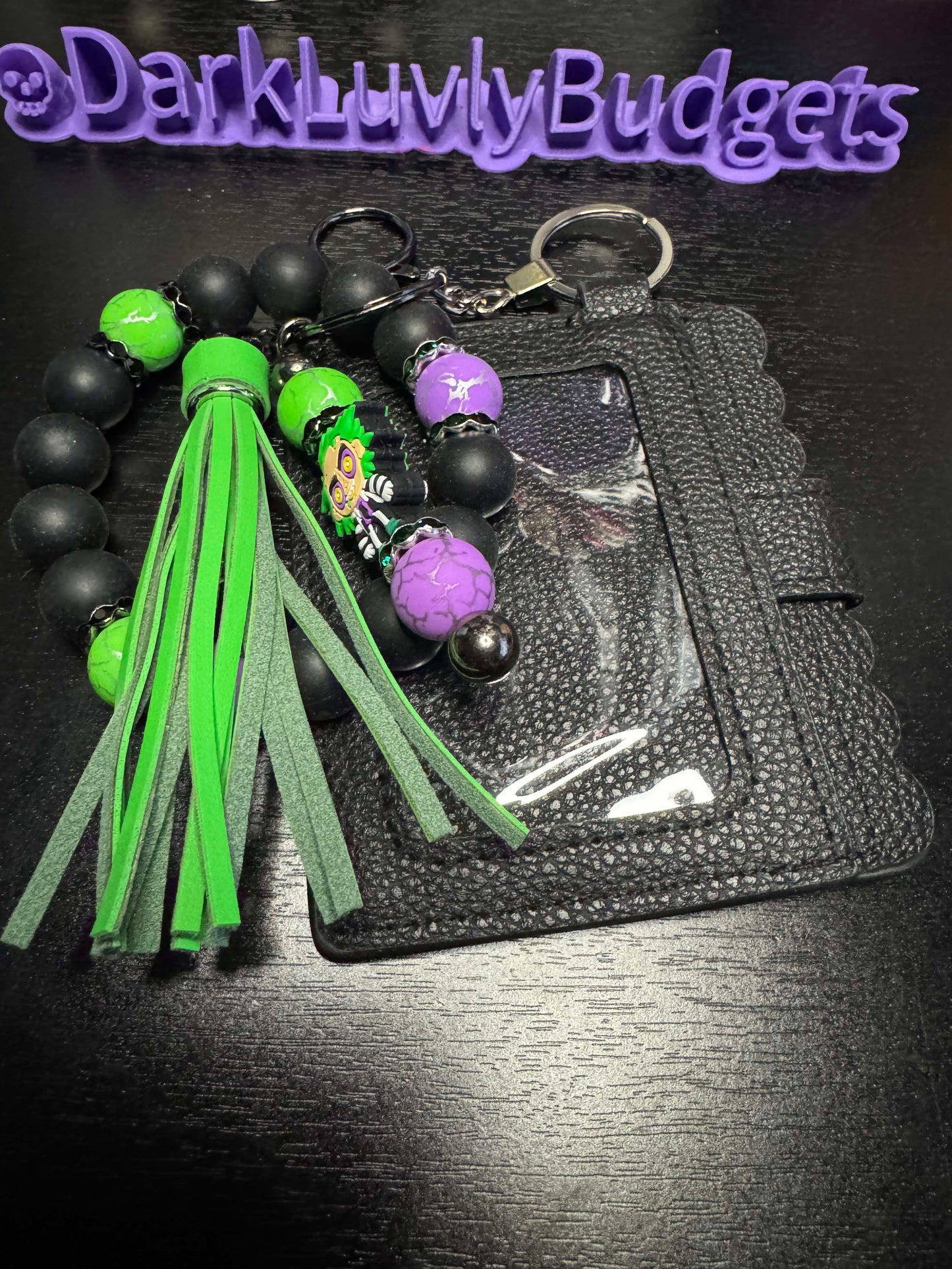 Beaded Wristlets with Wallet - Beetlejuice/Lydia