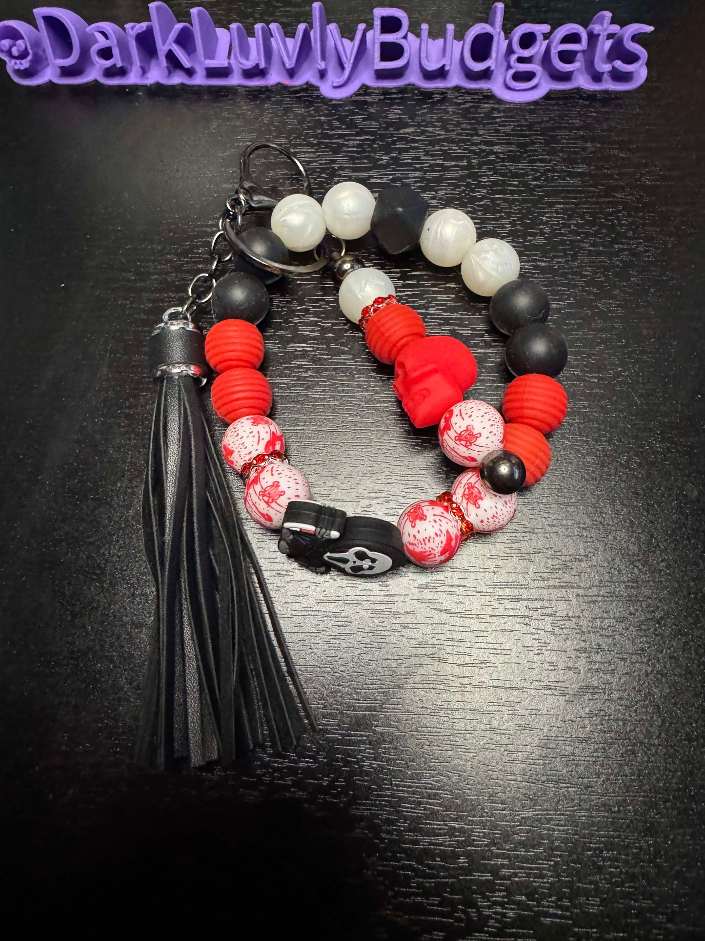 Beaded Wristlets with Wallet - Ghostface