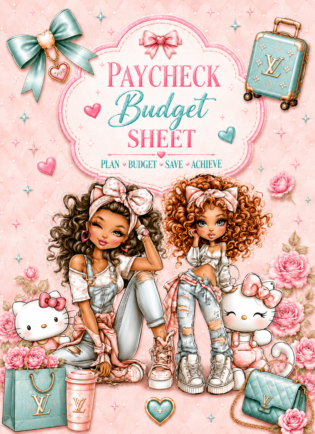 Dark Luxe Paycheck Planning Book
