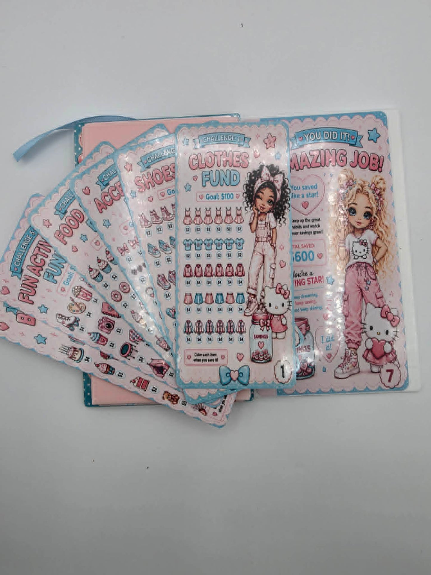 🌸💙 Hello Kitty Inspired Kids Savings Adventure Challenge Book 💙🌸