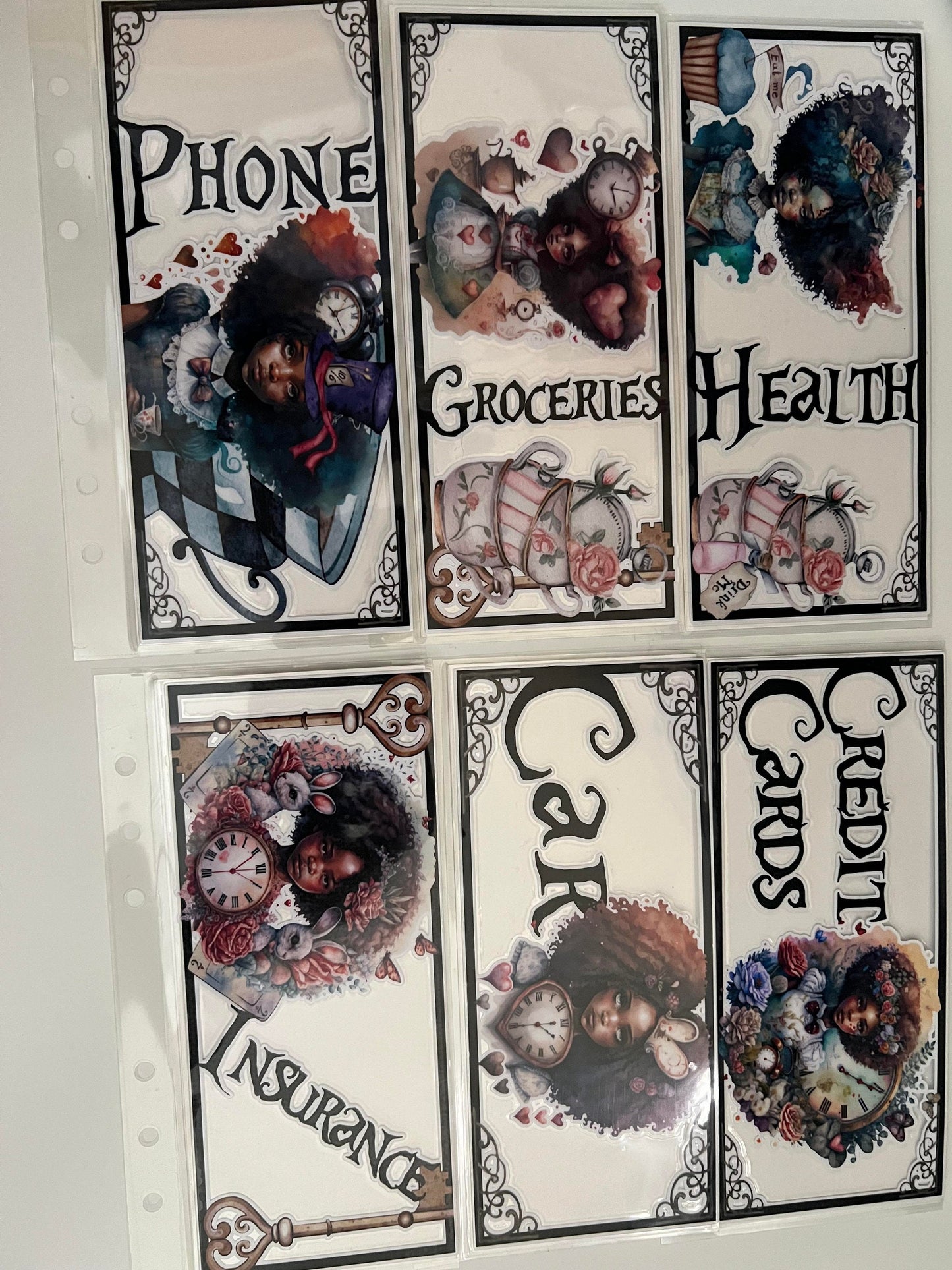 A6 Budget Binder Cash Envelopes - Melanin Alice Series