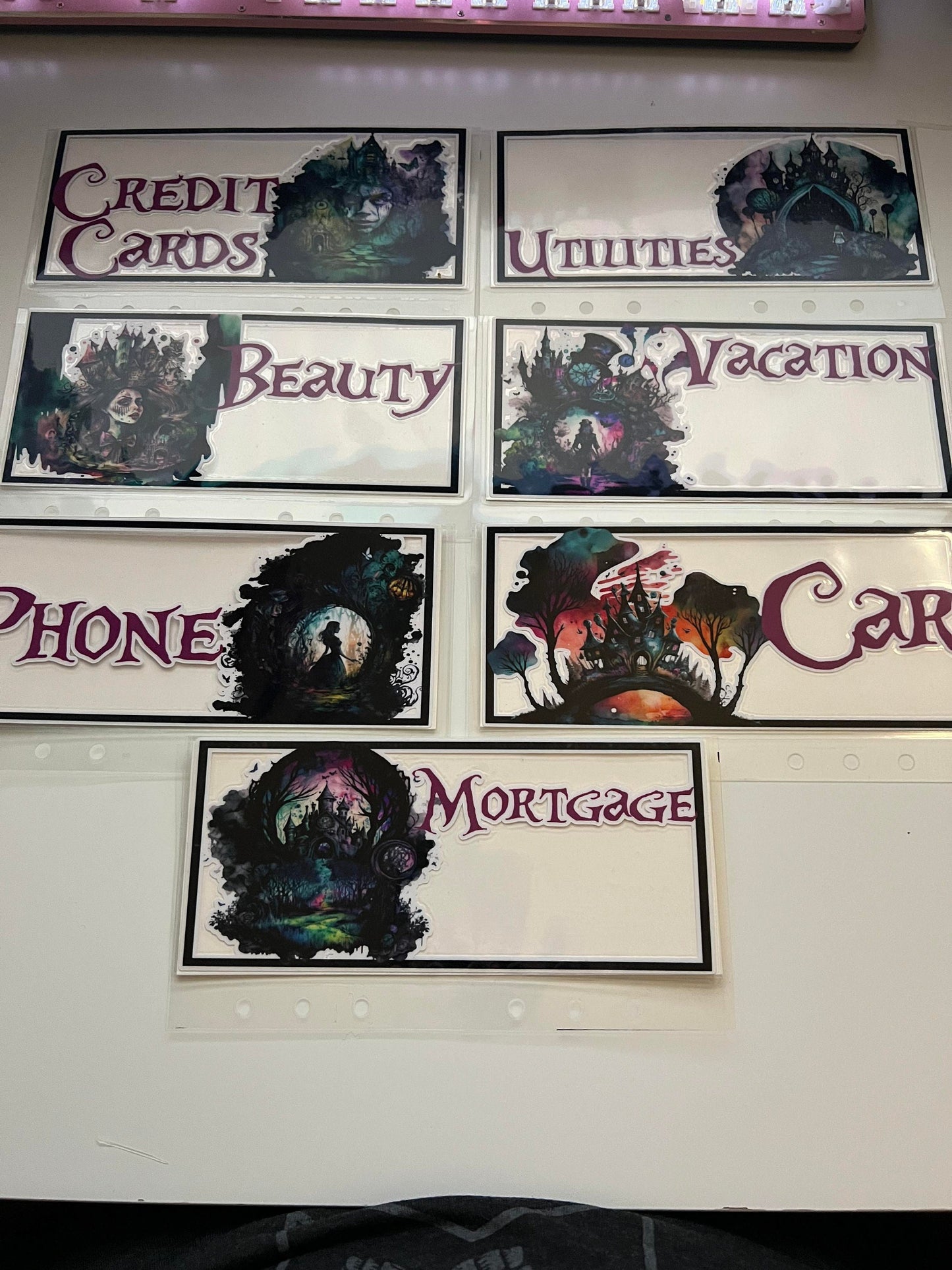 A6 Budget Binder Cash Envelopes - Dark Alice Series
