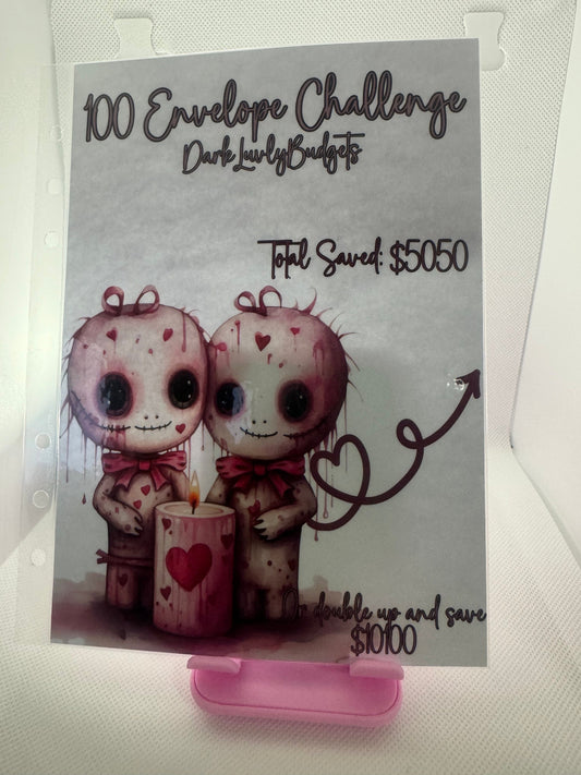 100 Envelope Challenge Binder - Voodoo Doll Series - Pls Read Description