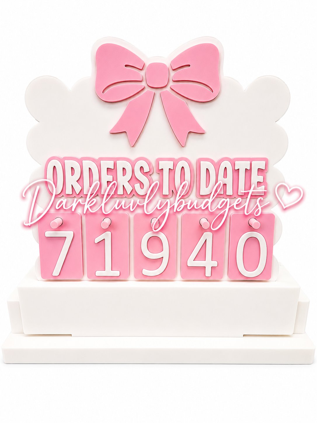 🎀 3D Printed Orders to Date Counter