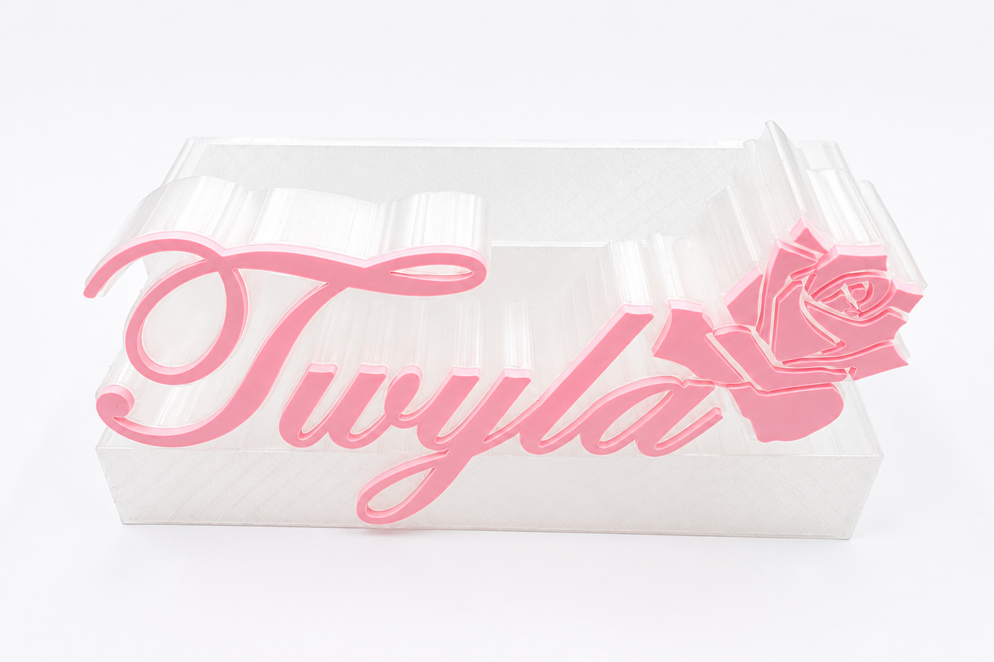 Custom 3D Printed Desk Name Plate with Pen Holder