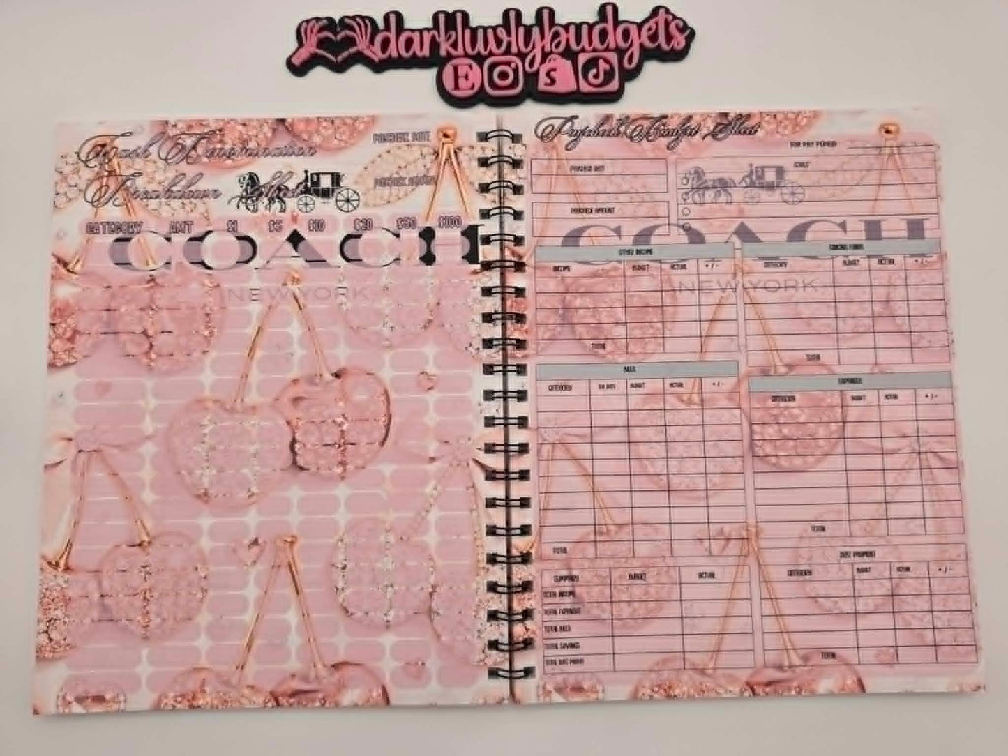 Dark Luxe Paycheck Planning Book