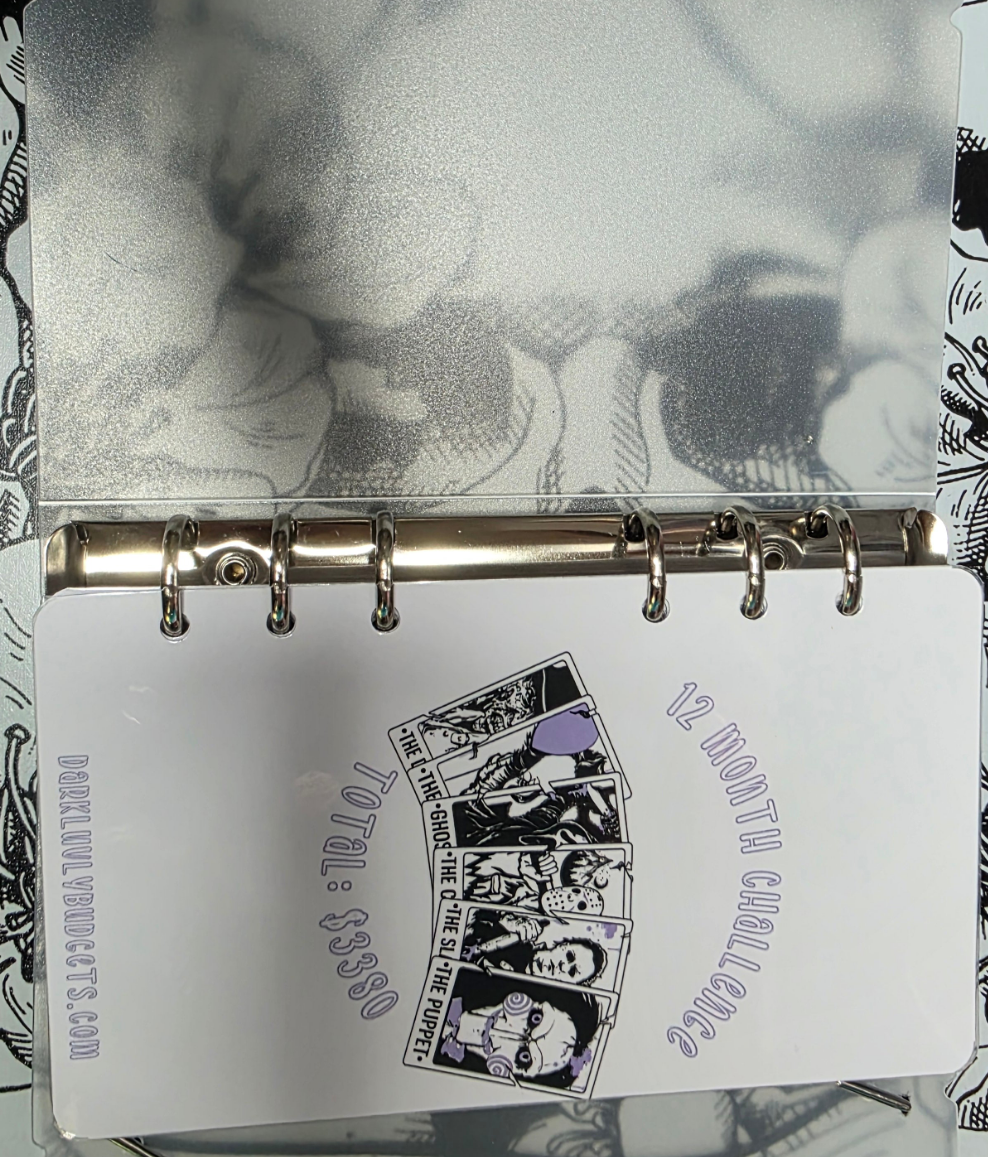 12 Month Savings Challenge set - upgraded - Pink Tarot Horror Series