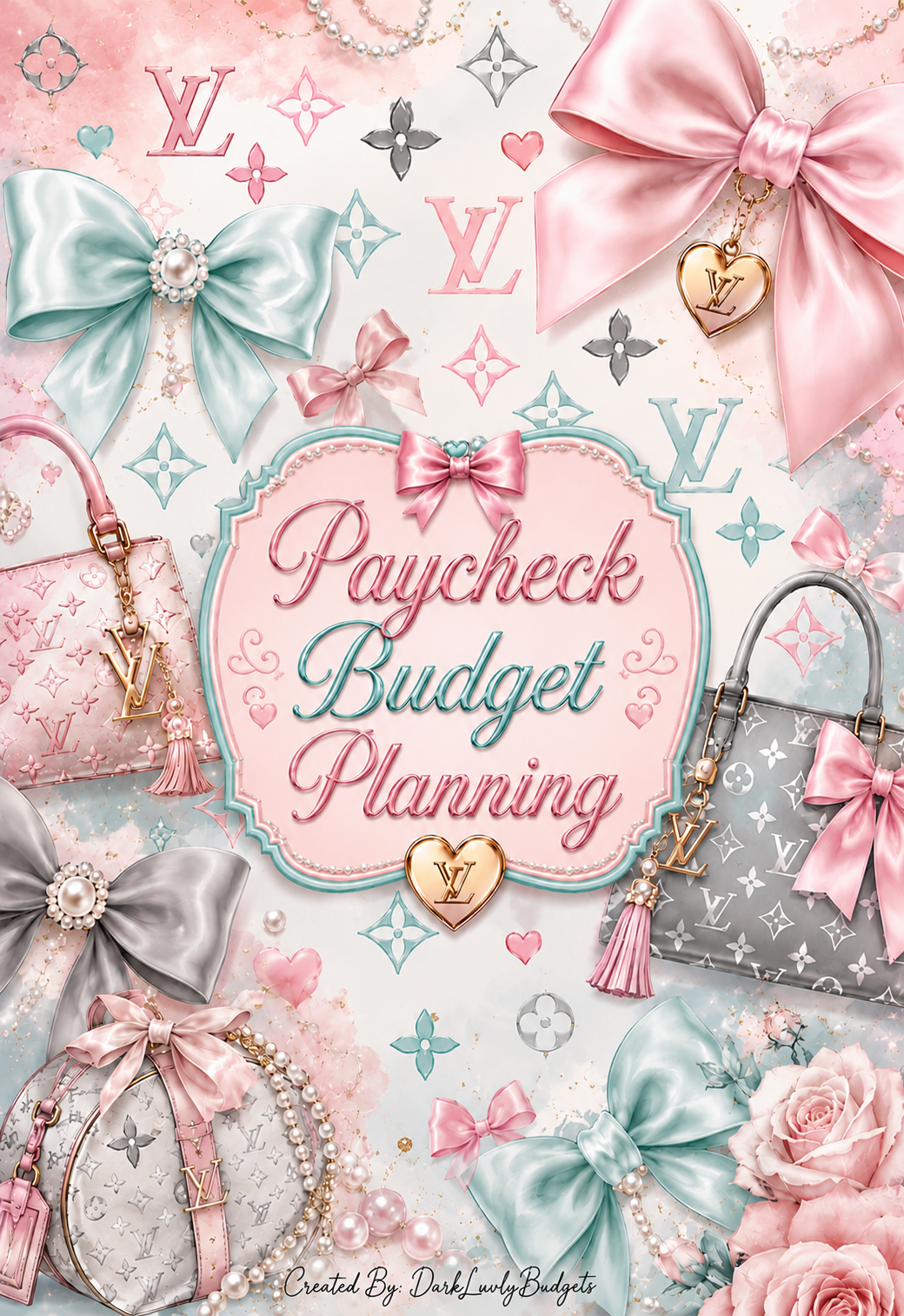 Dark Luxe Paycheck Planning Book