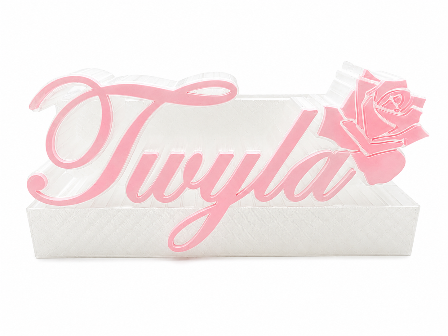 Custom 3D Printed Desk Name Plate with Pen Holder