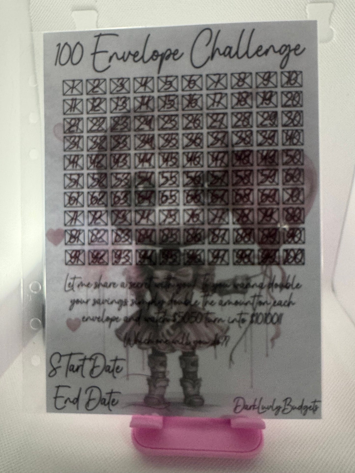 100 Envelope Challenge Binder - Voodoo Doll Series - Pls Read Description