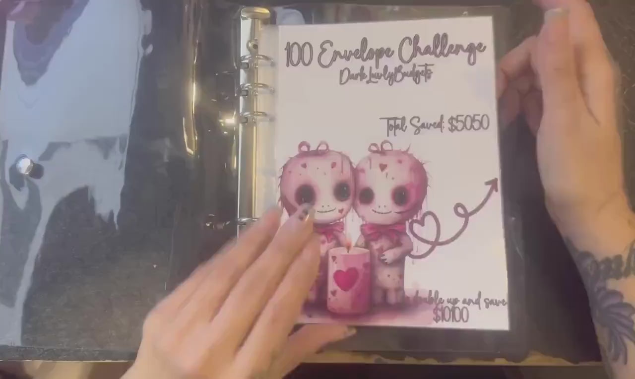 100 Envelope Challenge Binder - Voodoo Doll Series