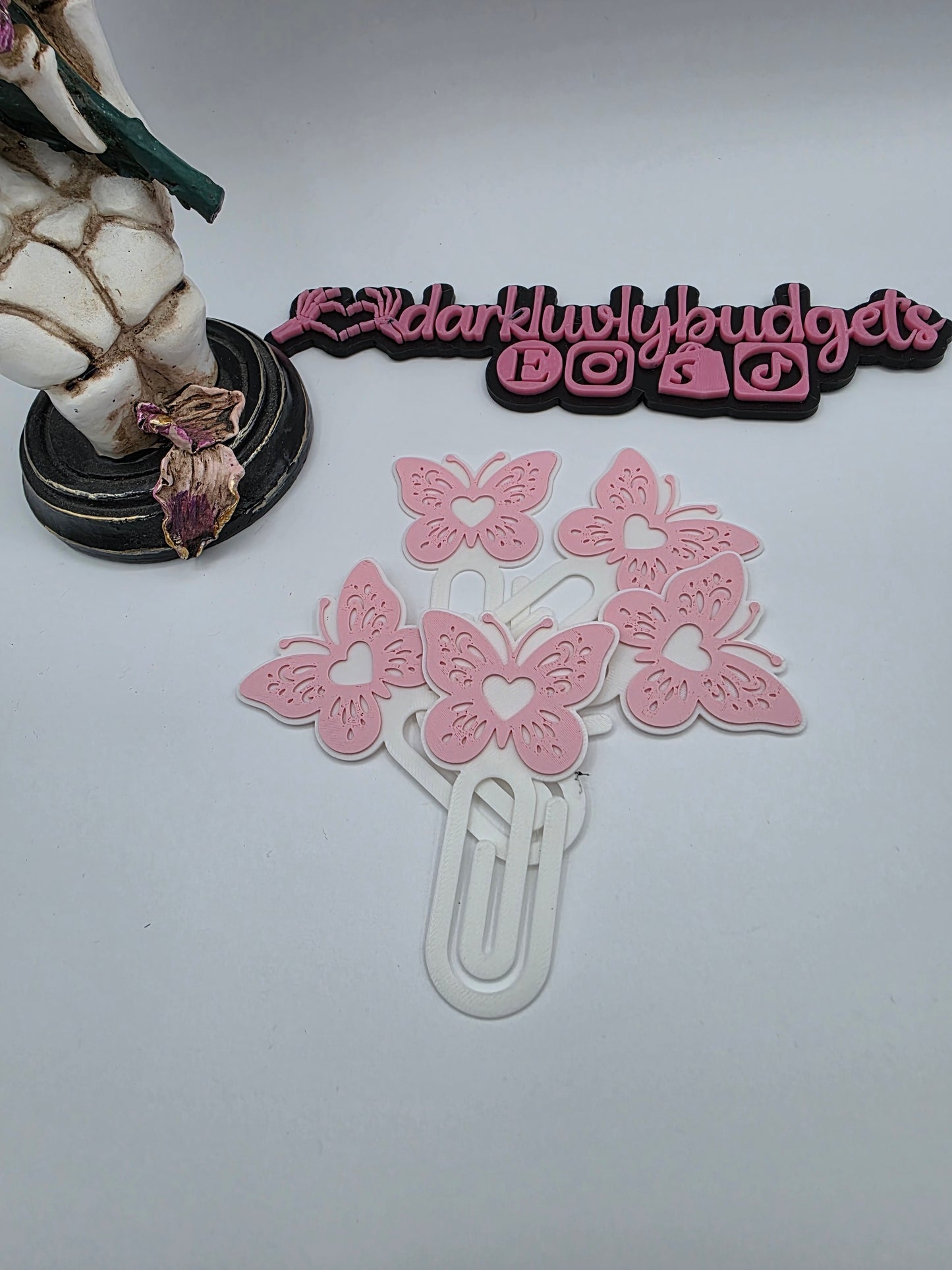 Jumbo 3d printed butterfly paperclips